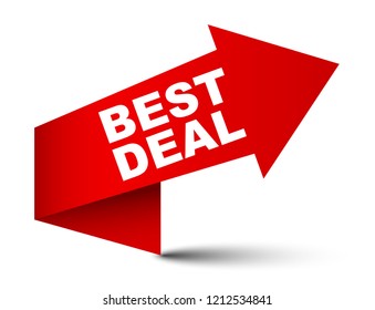 red vector banner best deal