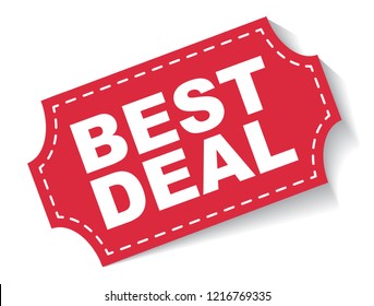 red vector banner best deal