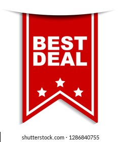 red vector banner best deal