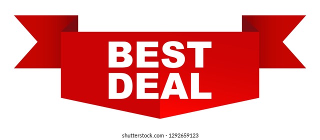 red vector banner best deal