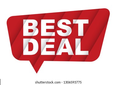 Red Vector Banner Best Deal