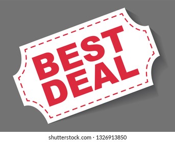 red vector banner best deal