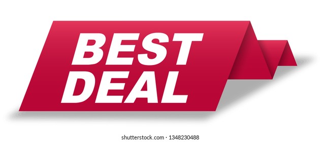 red vector banner best deal