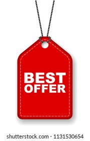 red vector banner best offer