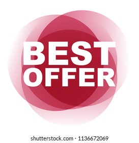 red vector banner best offer