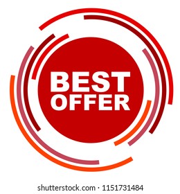 red vector banner best offer