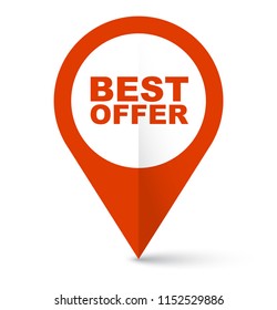 red vector banner best offer