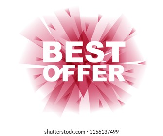 red vector banner best offer