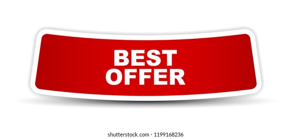 red vector banner best offer