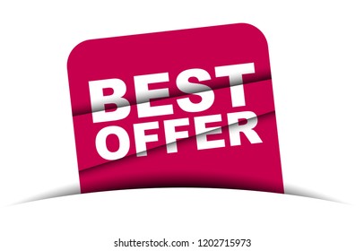 red vector banner best offer