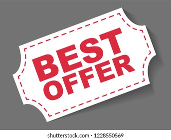 red vector banner best offer
