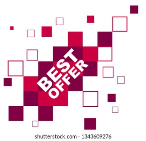 red vector banner best offer