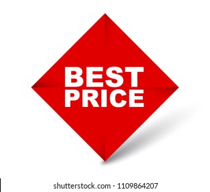 red vector banner best price