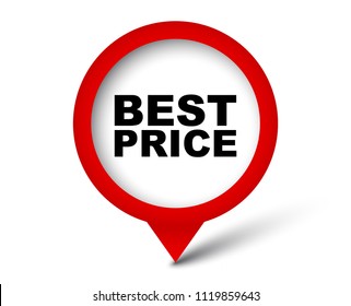 red vector banner best price