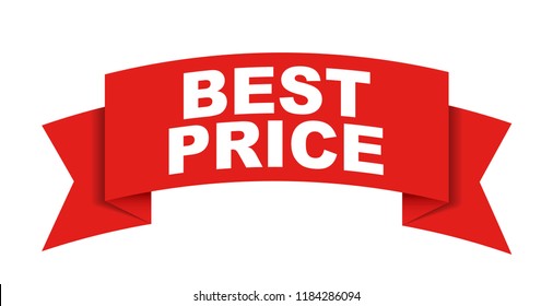 red vector banner best price