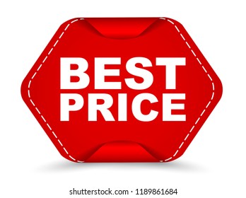 red vector banner best price