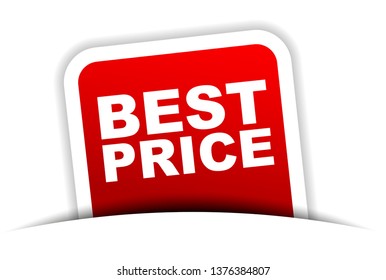 red vector banner best price