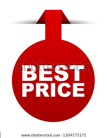 red vector banner best price