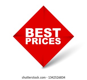 red vector banner best prices
