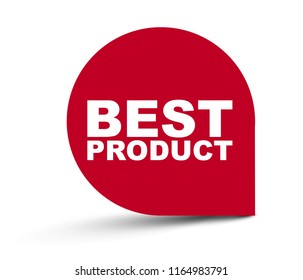 red vector banner best product