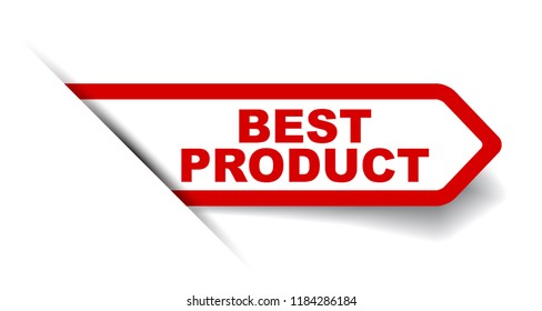 red vector banner best product