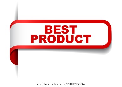 red vector banner best product