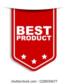 red vector banner best product