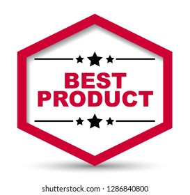 red vector banner best product