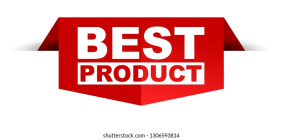 red vector banner best product
