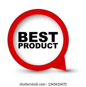 red vector banner best product