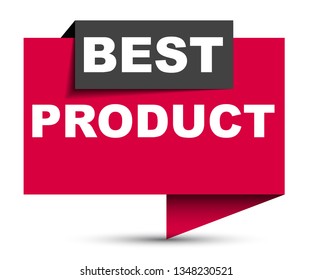 red vector banner best product