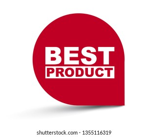red vector banner best product