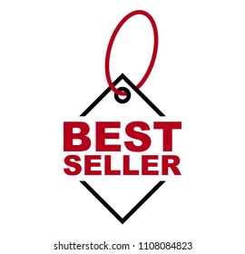 red vector banner best seller