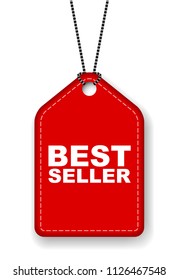 red vector banner best seller