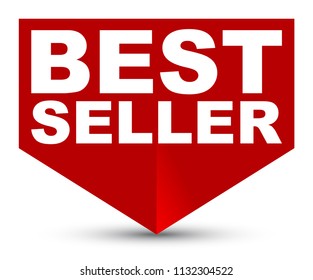 red vector banner best seller