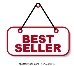 red vector banner best seller
