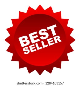 red vector banner best seller