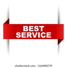 red vector banner best service