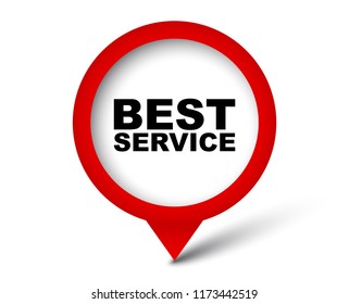 red vector banner best service