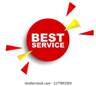 red vector banner best service