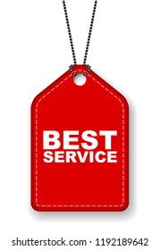 red vector banner best service