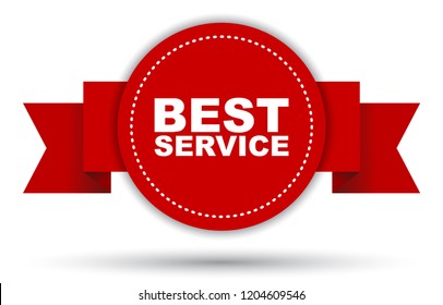 red vector banner best service