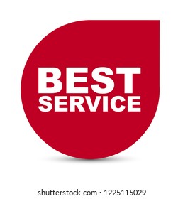 red vector banner best service