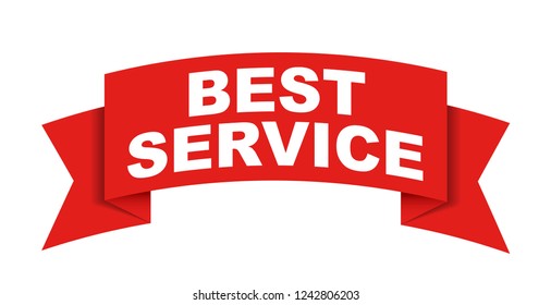 red vector banner best service