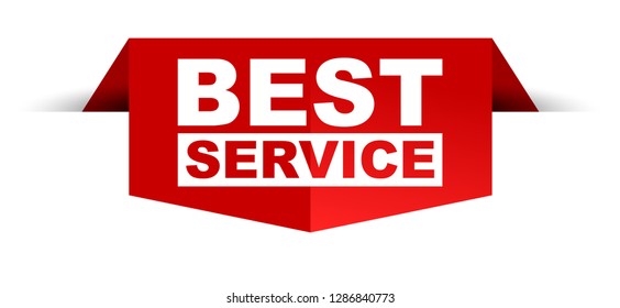 red vector banner best service