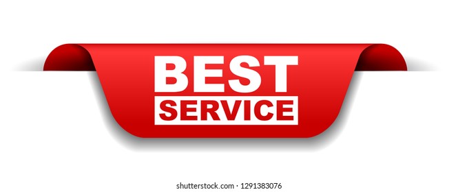 red vector banner best service
