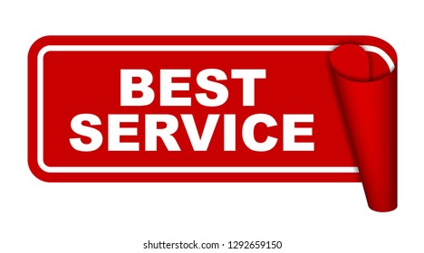 red vector banner best service
