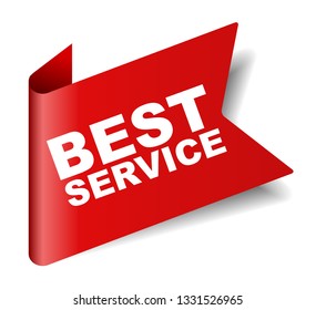 red vector banner best service