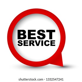red vector banner best service