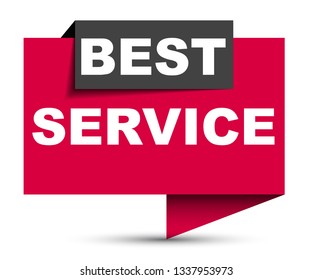 red vector banner best service